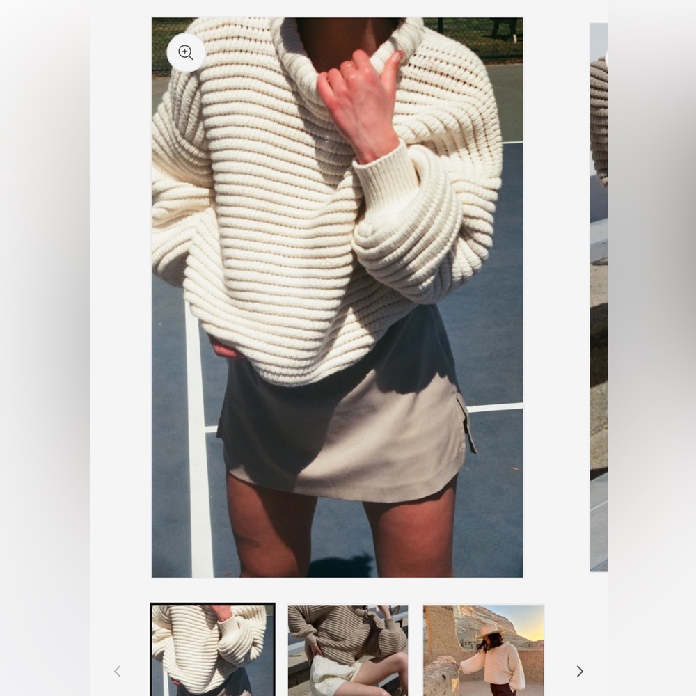 Na Nin Romy Cotton Balloon Sleeve Sweater.